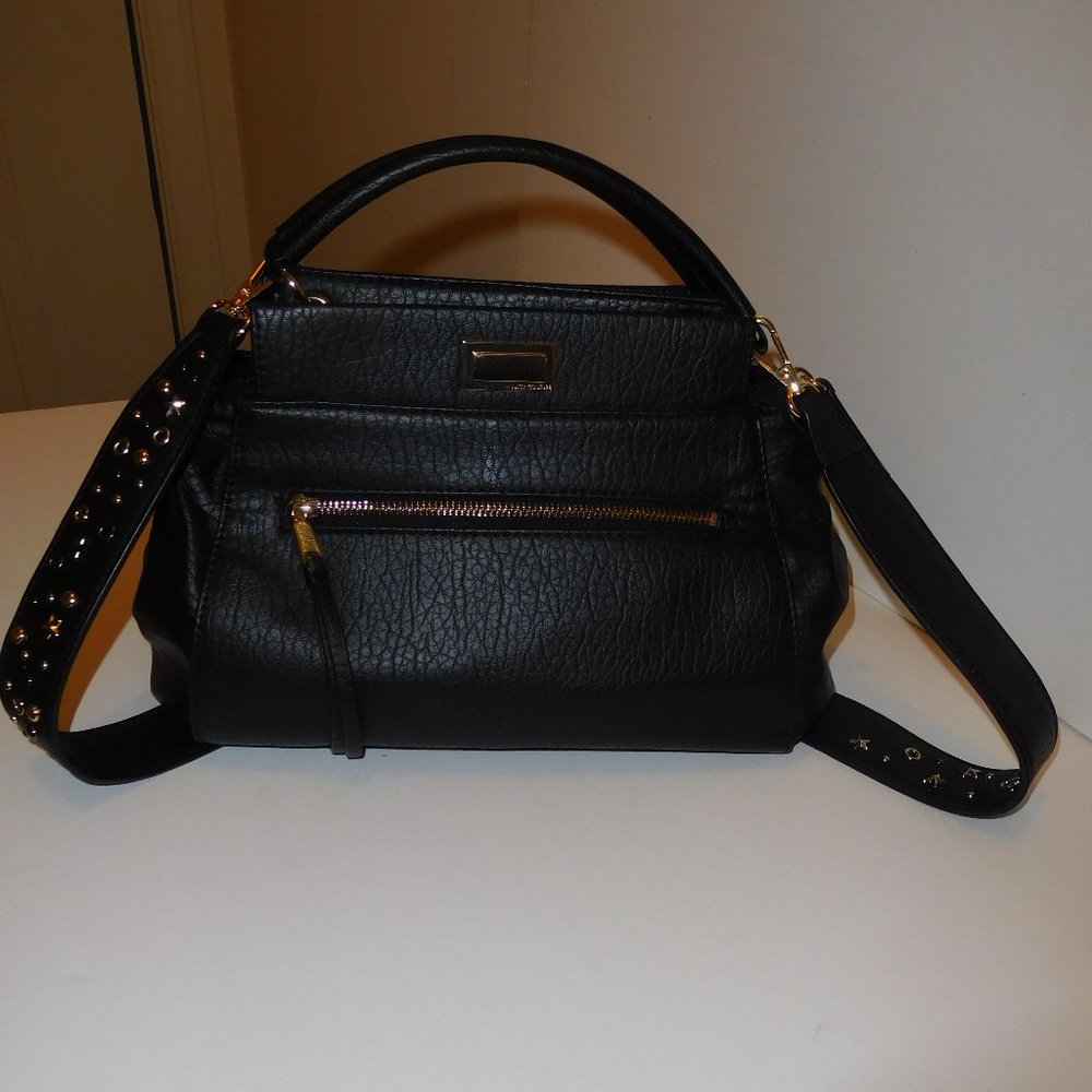 Juicy Couture Black Faux Leather Azaria Medium Satchel